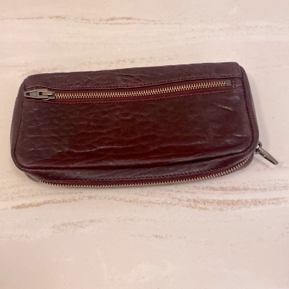 Alexander Wang Fumo continental wallet beet color pristine bronze hardware